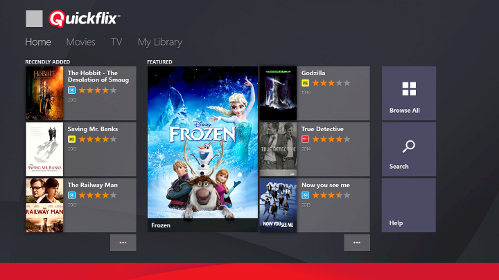 Quickflix on Xbox One