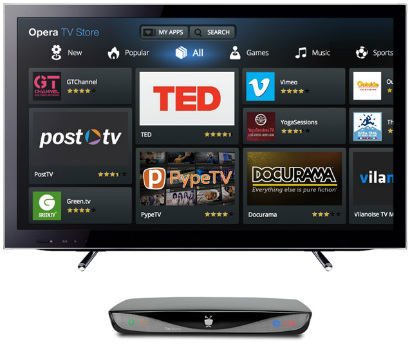 The Opera TV Store on a TiVo device