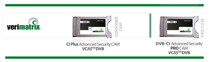CI Plus Advanced Security CAM VCAS™ DVB; DVB-CI Advanced Security PRO CAM VCAS™ DVB