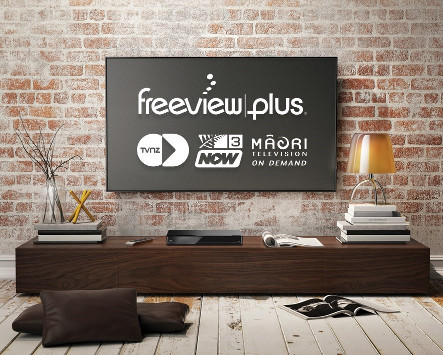 TV wall with FreeviewPlus