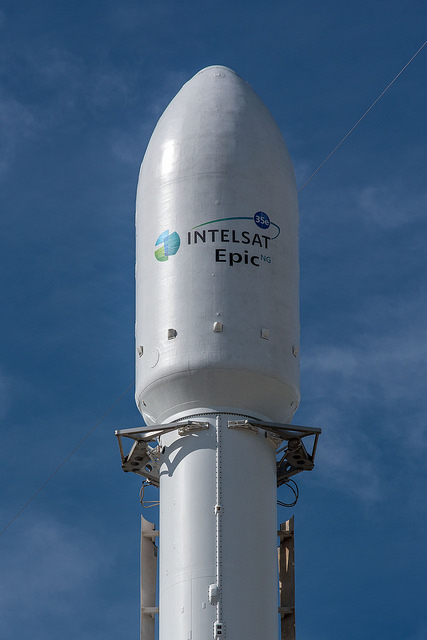 Intelsat 35e preparing for launch in Cape Canaveral, Florida