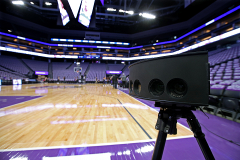 Beginning with NBA All-Star 2018 in Los Angeles, Intel will become the Exclusive Provider of Virtual Reality for NBA on TNT and deliver live NBA game action for a regular schedule of marquee matchups. Intel True VR cameras capture game footage from all angles, creating an immersive viewing experience. (Credit: Intel Corporation)