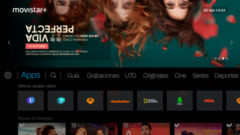 Movistar+ STB screen