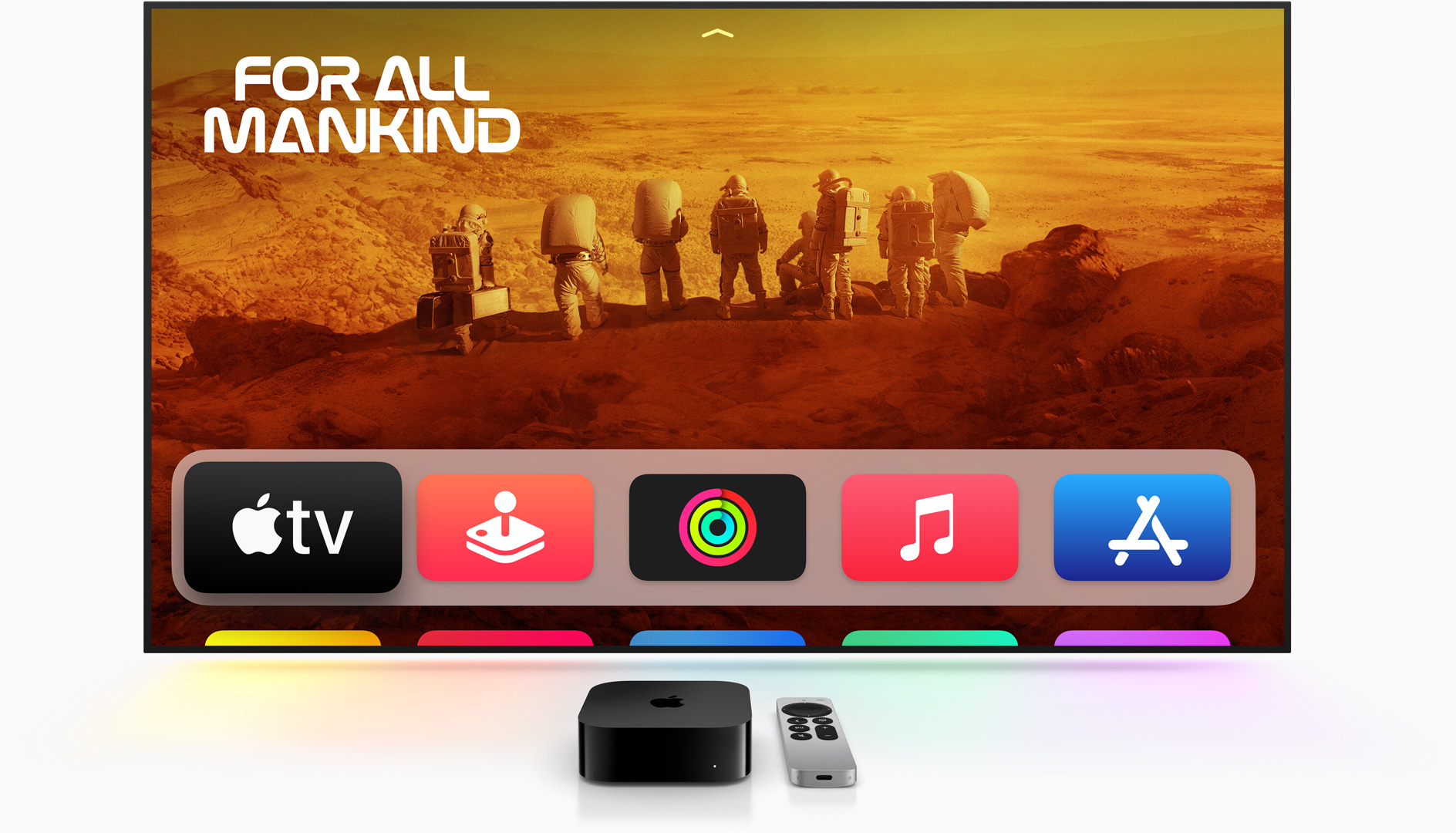 Apple TV 4K with TV screen
