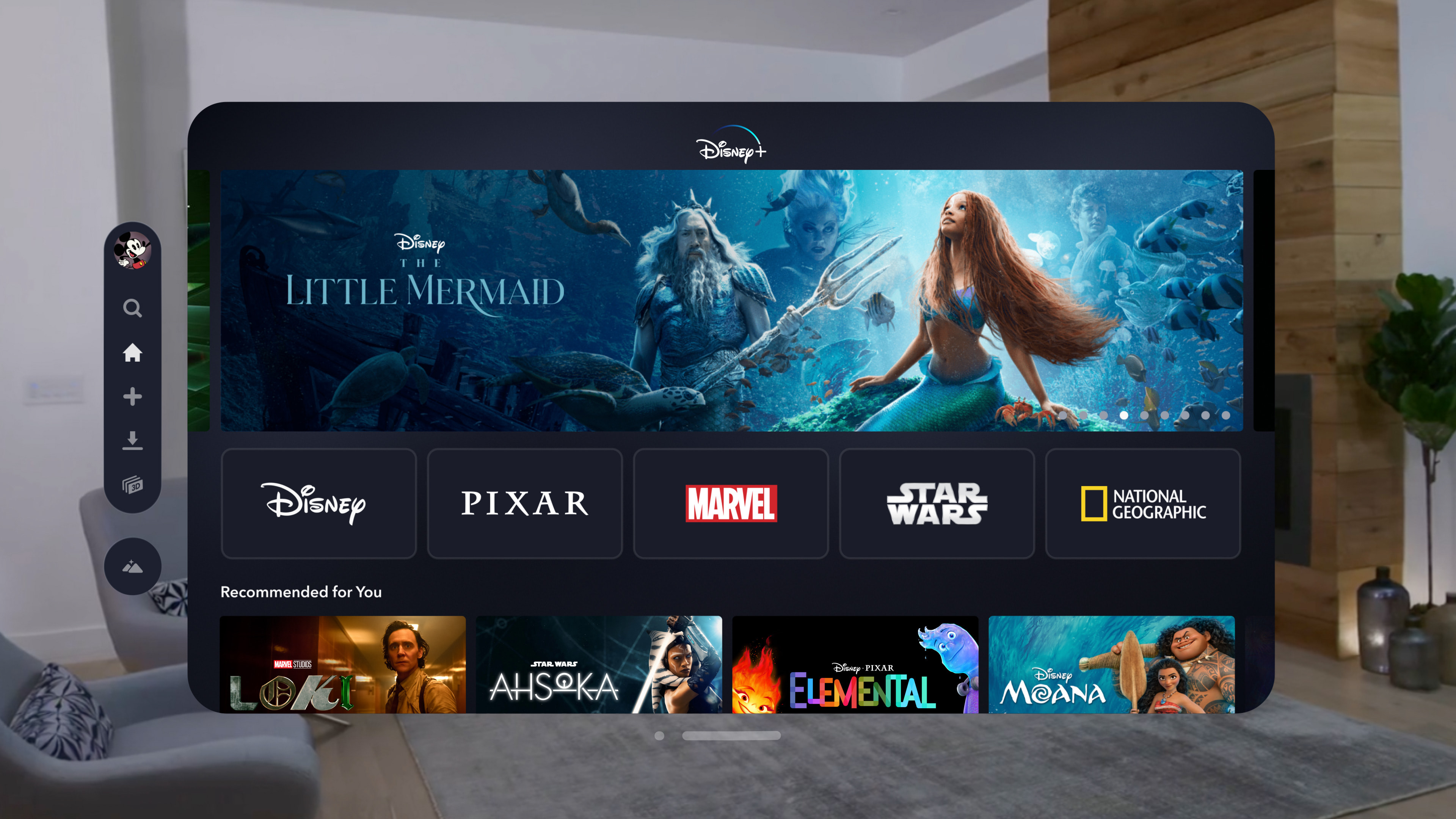 Apple Vision Pro entertainment-Disney Plus - PR image