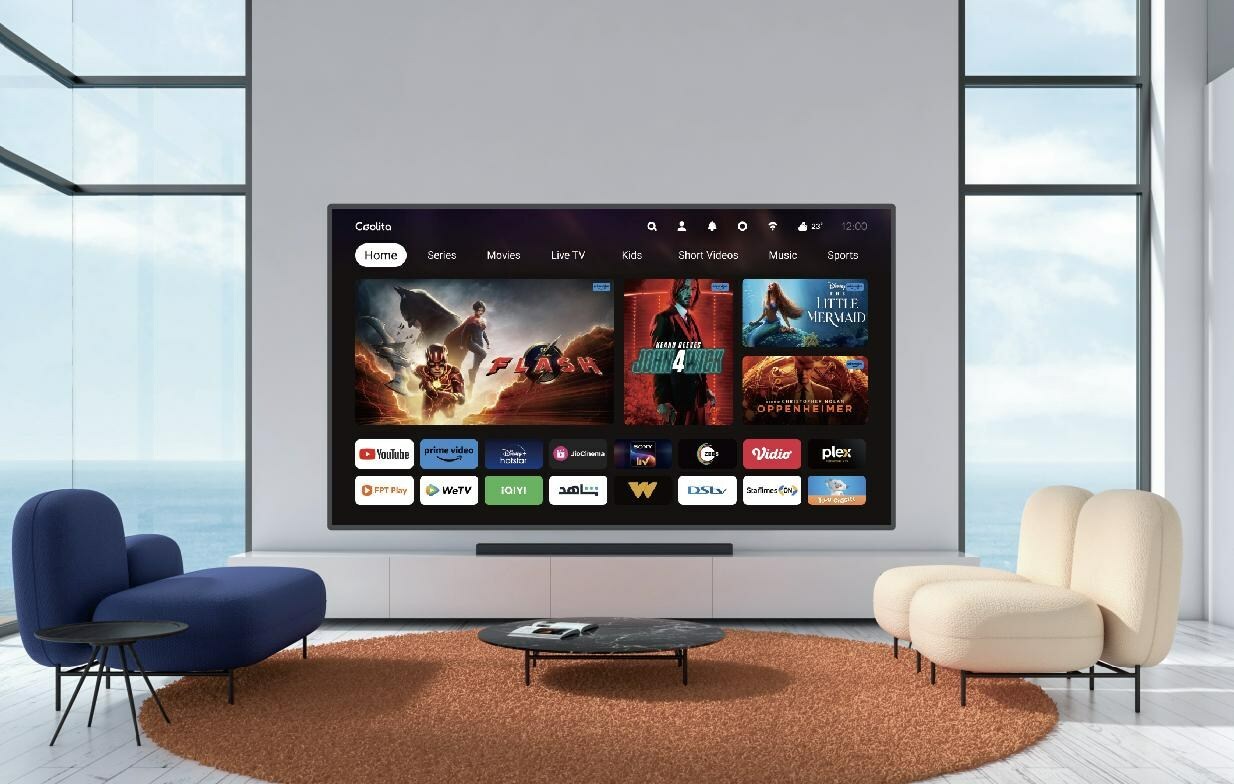 Coolita OS Smart TV operating system - living room screen PR image