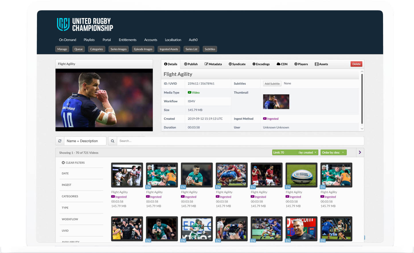 URC TV service backend